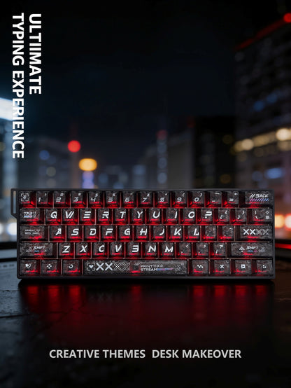 Counter Strike Print Stream Forged Carbon Transparent Cherry Keycaps