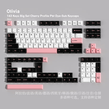 Olivia Inspired Thick Cherry PBT Keycaps