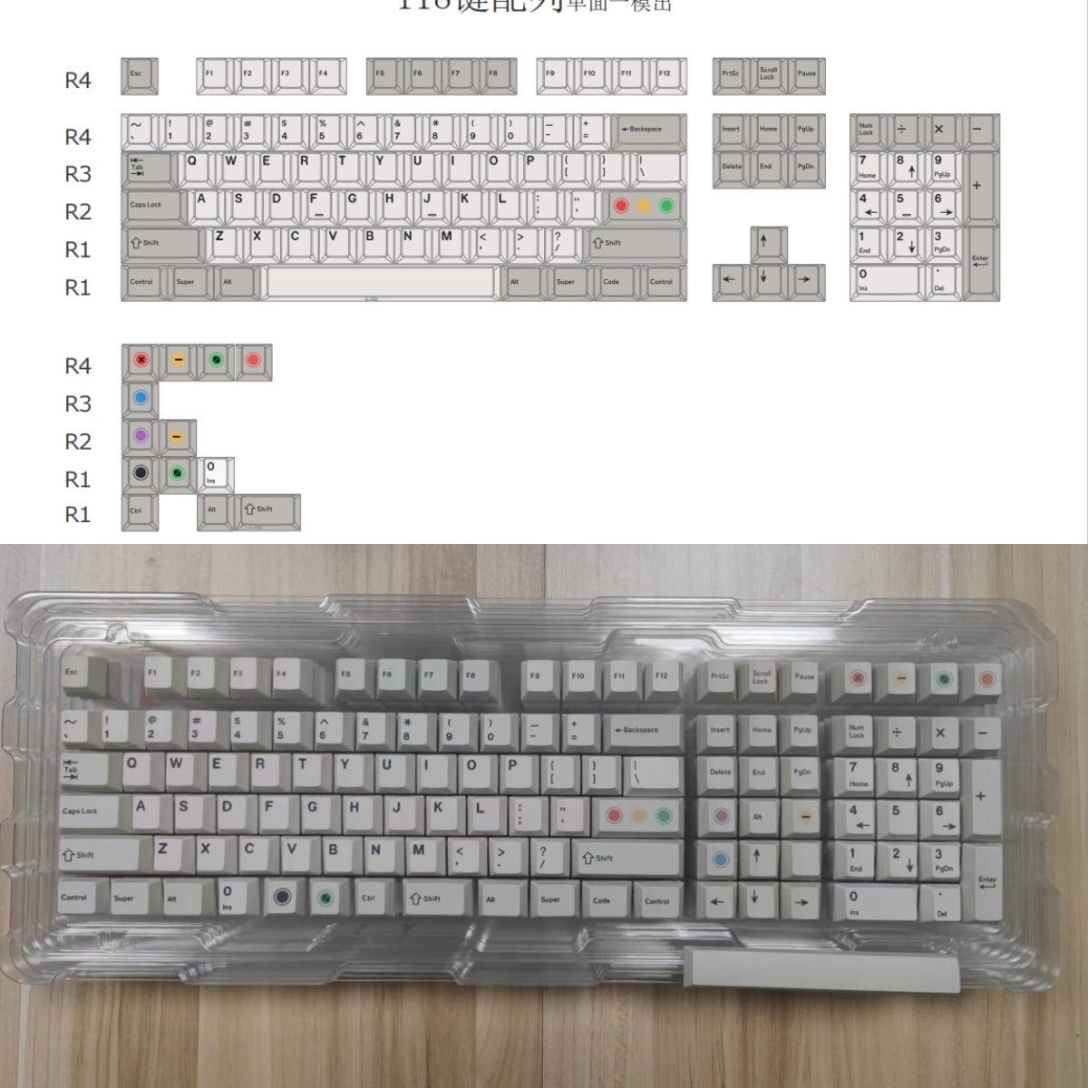 Retro Traffic Lights Cherry PBT Keycaps