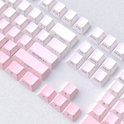 Sakura Pink Gradient Backlit Cherry PBT Keycaps