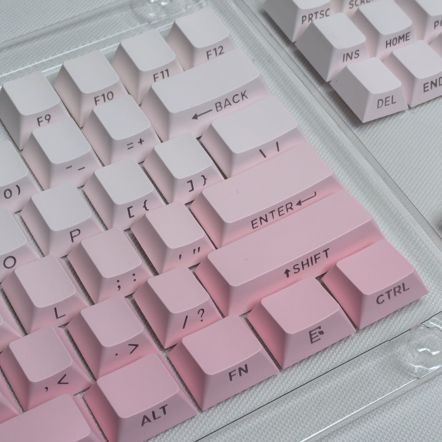 Sakura Pink Gradient Backlit Cherry PBT Keycaps