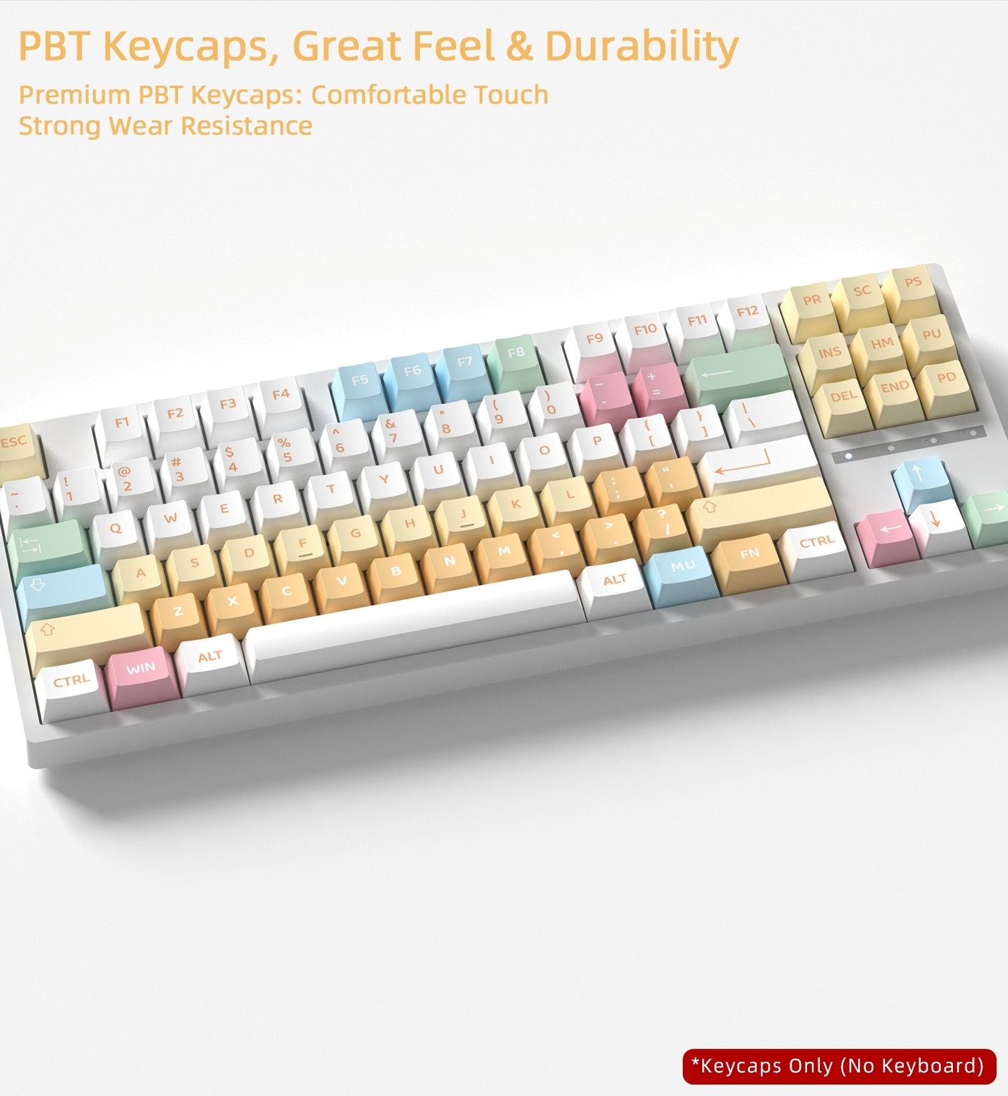 Sugar Macaron Cherry PBT Keycaps