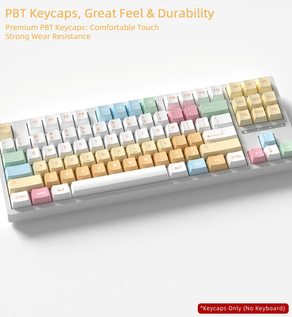 Sugar Macaron Cherry PBT Keycaps