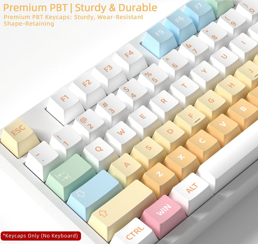 Sugar Macaron Cherry PBT Keycaps