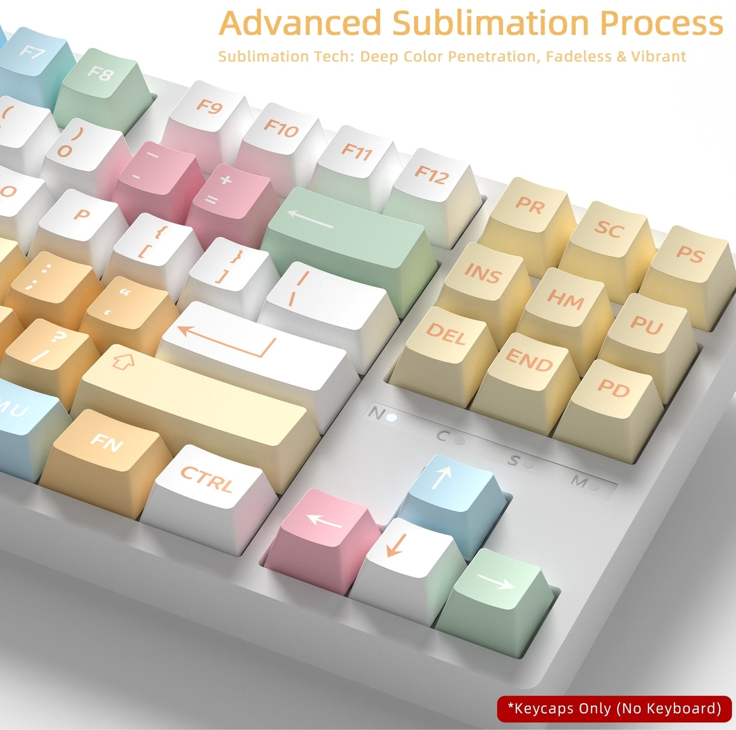 Sugar Macaron Cherry PBT Keycaps