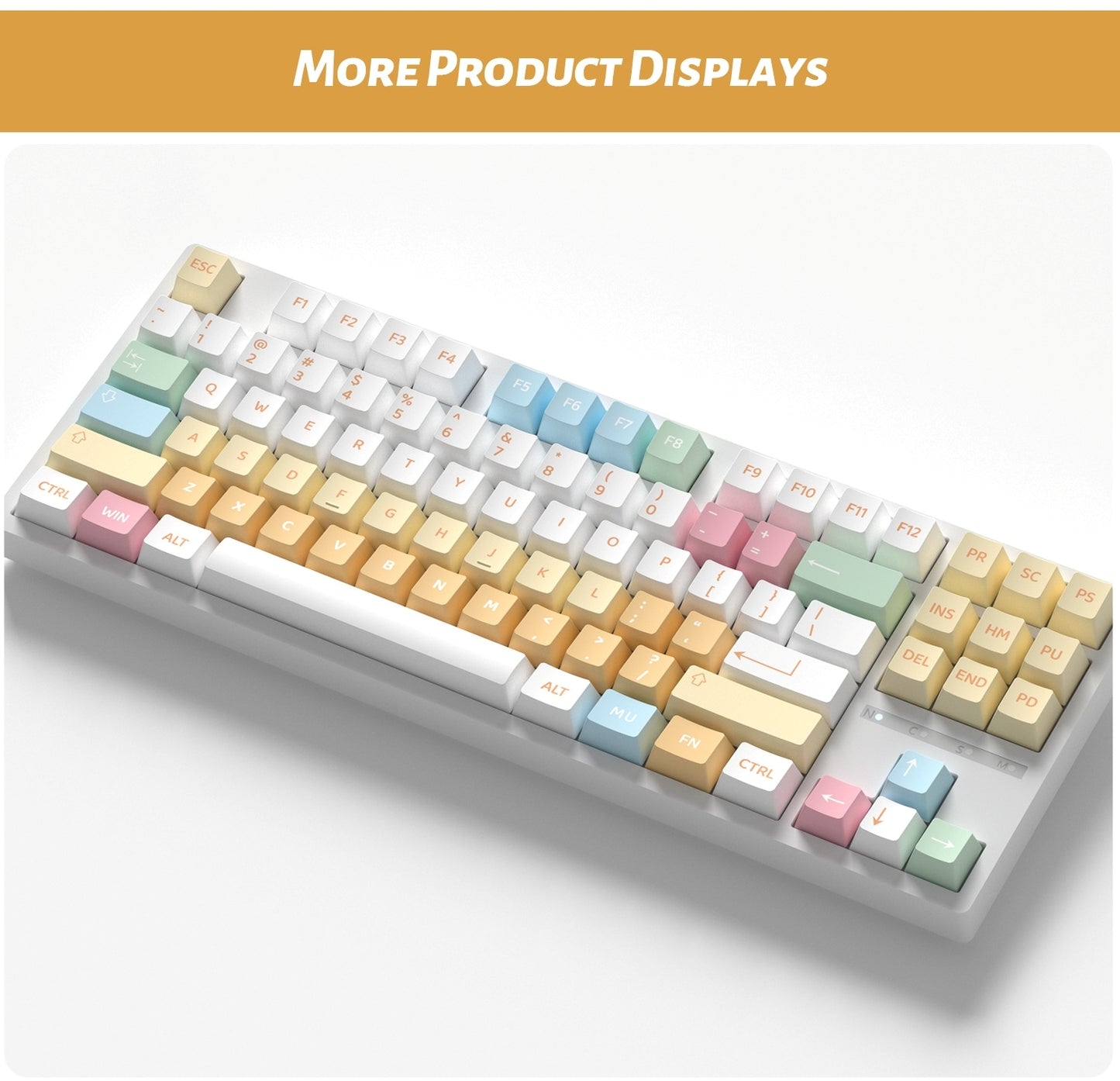 Sugar Macaron Cherry PBT Keycaps