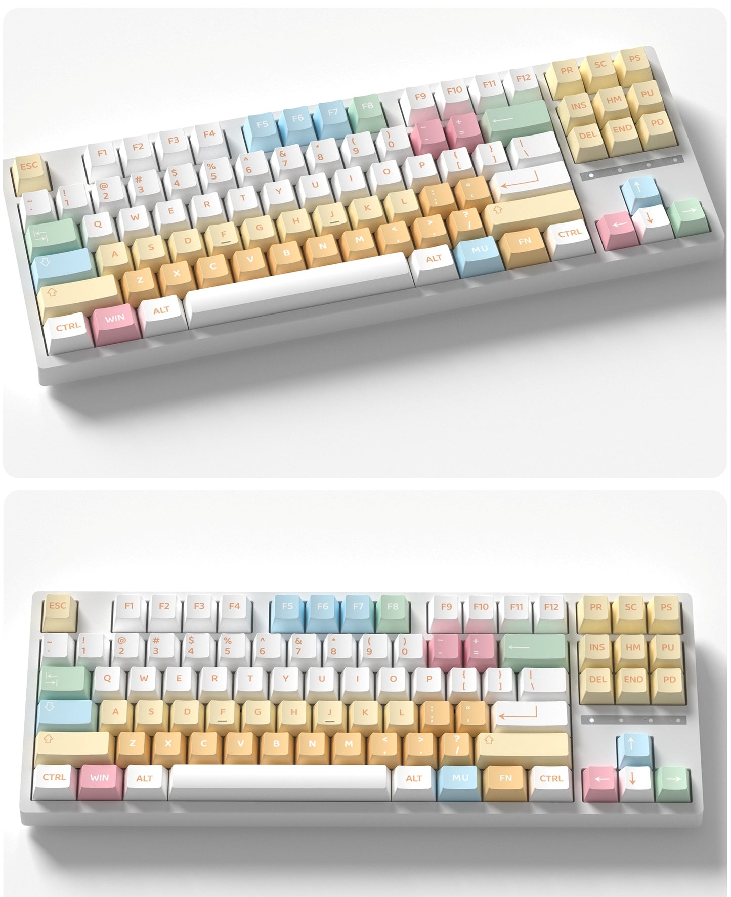Sugar Macaron Cherry PBT Keycaps