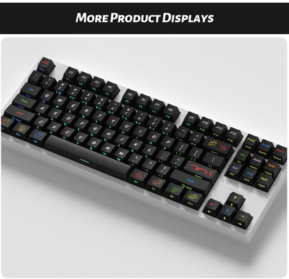 Dark Graffiti Side Backlit Cherry PBT Keycaps