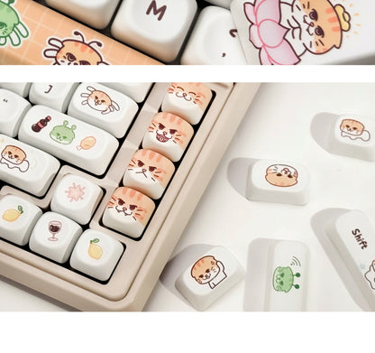 Chaos Kitties MOA PBT Keycaps Mac Compatible