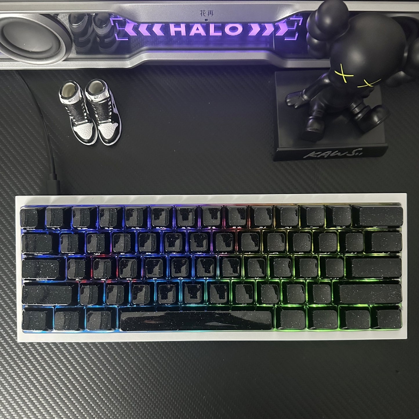 Glitter Noir Crystal MDA Keycaps