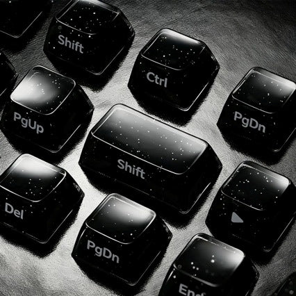 Glitter Noir Crystal MDA Keycaps