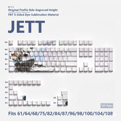 Jett Quality Side Backlit Cherry PBT Keycaps