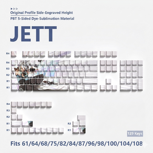 Jett Quality Side Backlit Cherry PBT Keycaps