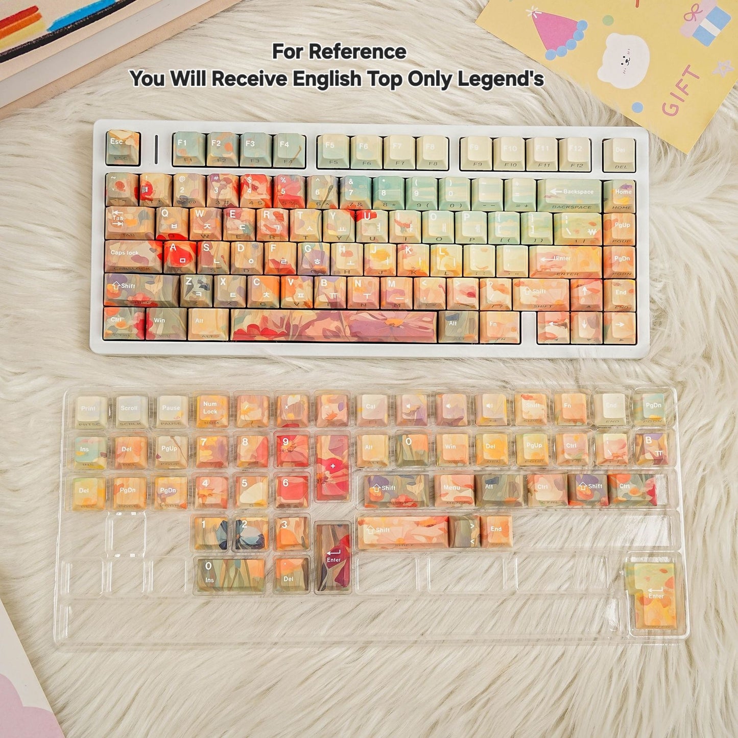 Ghibli Flower Dual Legends Cherry Backlit Keycaps
