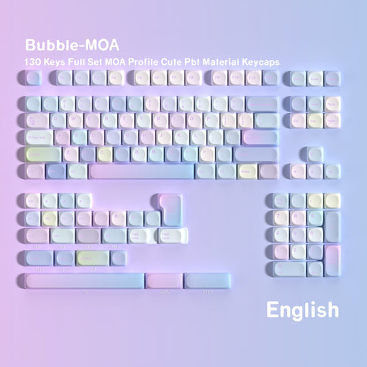 Pastel Bubble MOA PBT Keycaps