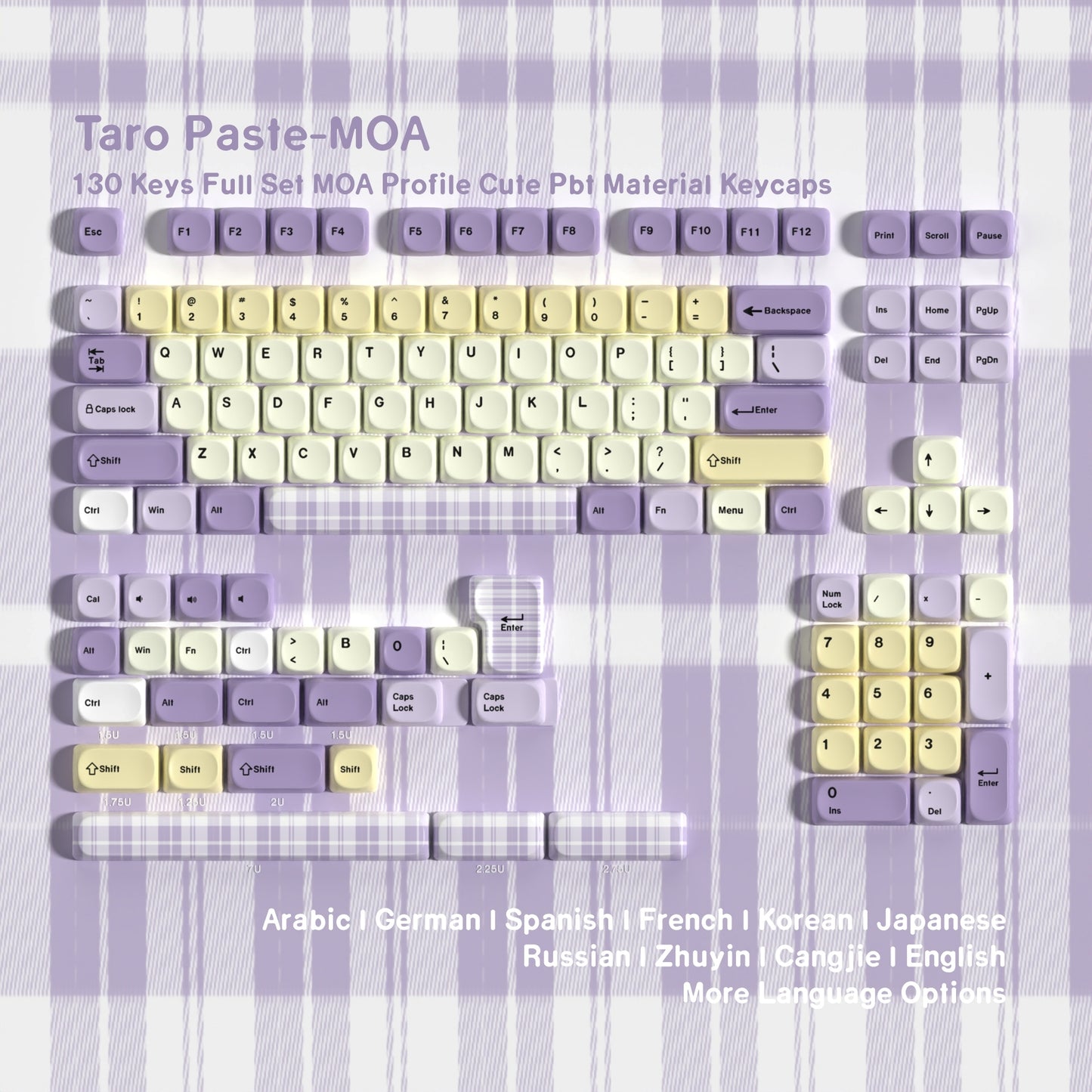 Taro Paste MOA PBT Keycaps