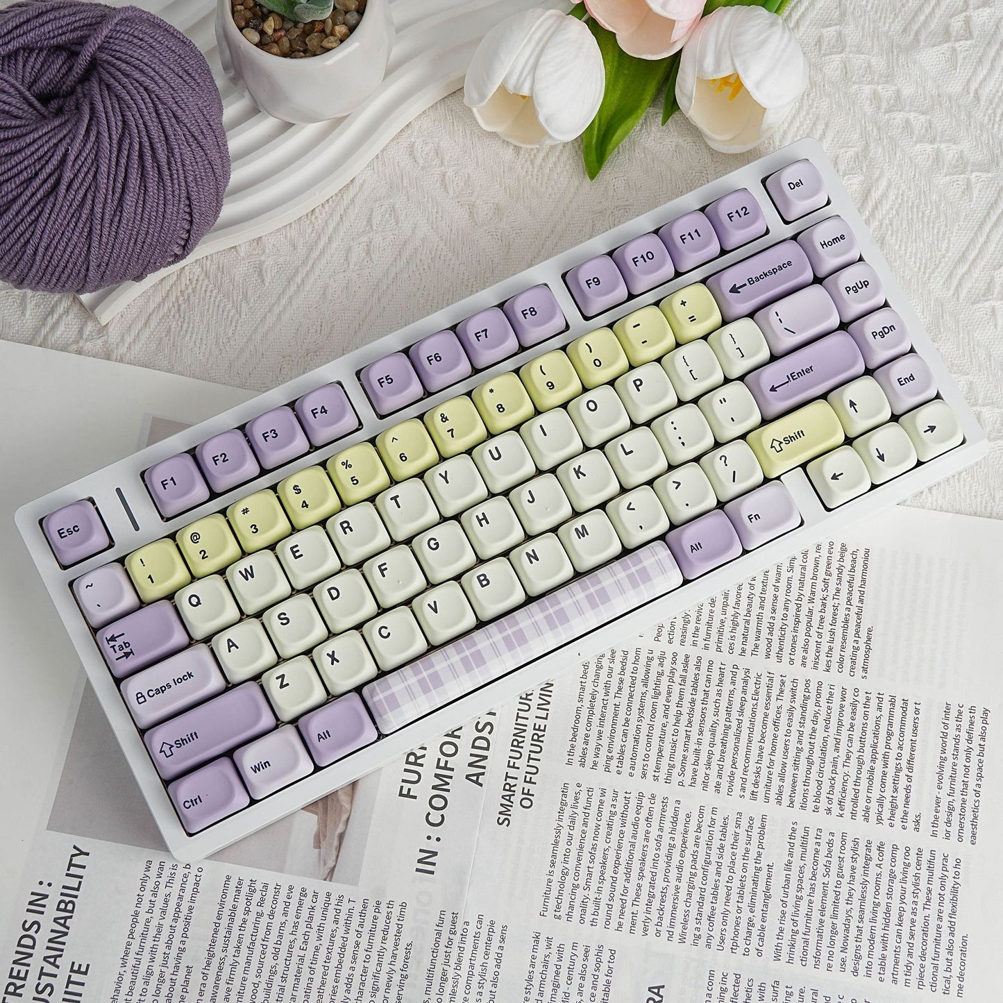 Taro Paste MOA PBT Keycaps
