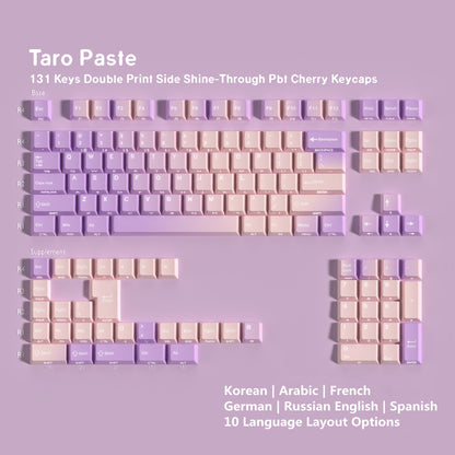 Taro Paste Dual Legends Cherry Backlit Keycaps