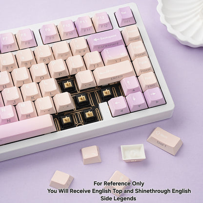 Taro Paste Dual Legends Cherry Backlit Keycaps