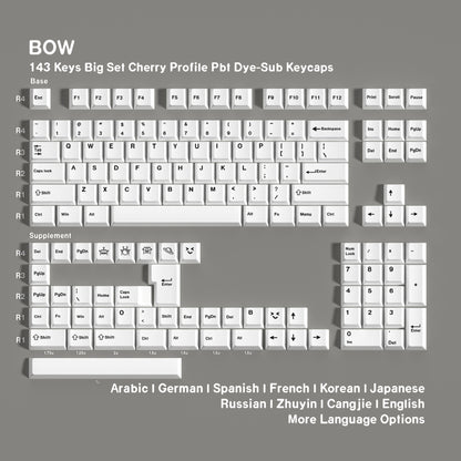 BOW Arctic 1.7mm Thick Japanese English PBT Keycaps