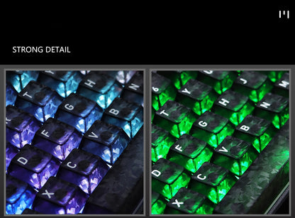 The Sword In Carbon Fiber Transparent Cherry Keycaps