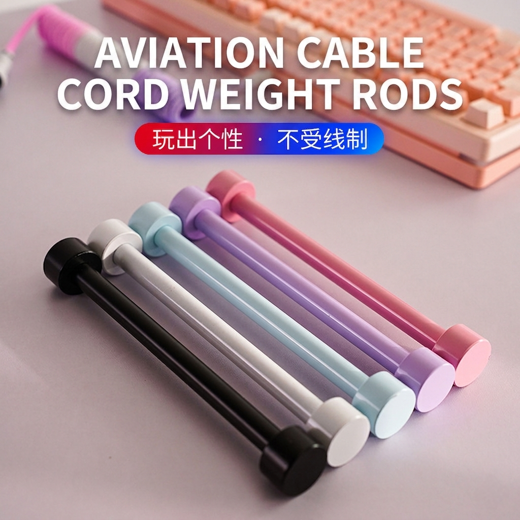 Coiled Cable Weight Rod For Cable Management 15cm
