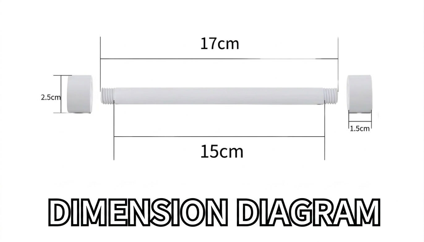 Coiled Cable Weight Rod For Cable Management 15cm