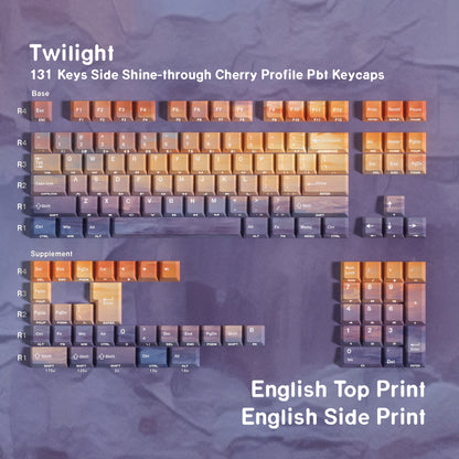 Twilight Prism Cherry Dual Legends Backlit Keycaps