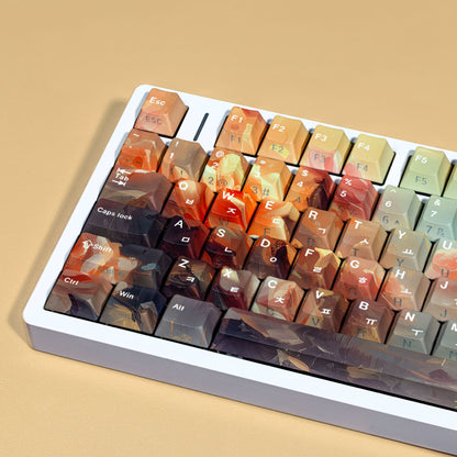Monnai Rose Cherry Dual Legends Backlit Keycaps