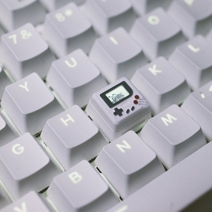 Retro Mini Gaming Pad Artisan Keycap With 3 Panels & 6 Cards Red White