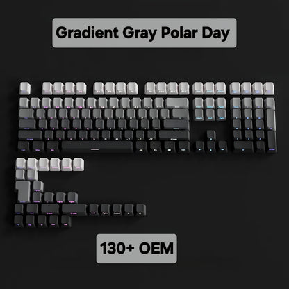 Gradient Gray Polar Day OEM Side Backlit Keycaps