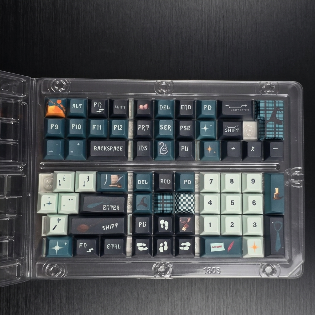 Harry Potter Slytherin Cherry Dye Sub PBT Keycaps