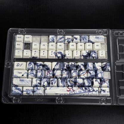 Eight Horses Side Backlit Dual Legends Keycaps READ DESCRIPTION
