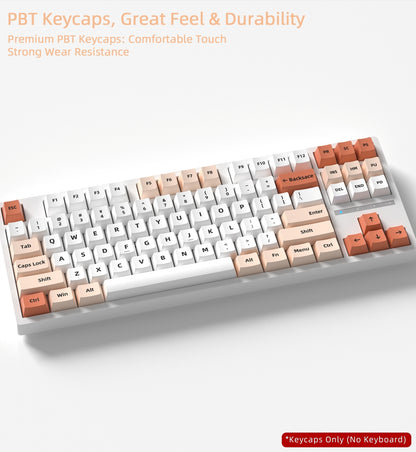 Caramel Warm Glow Cherry Dye Sub PBT Keycaps