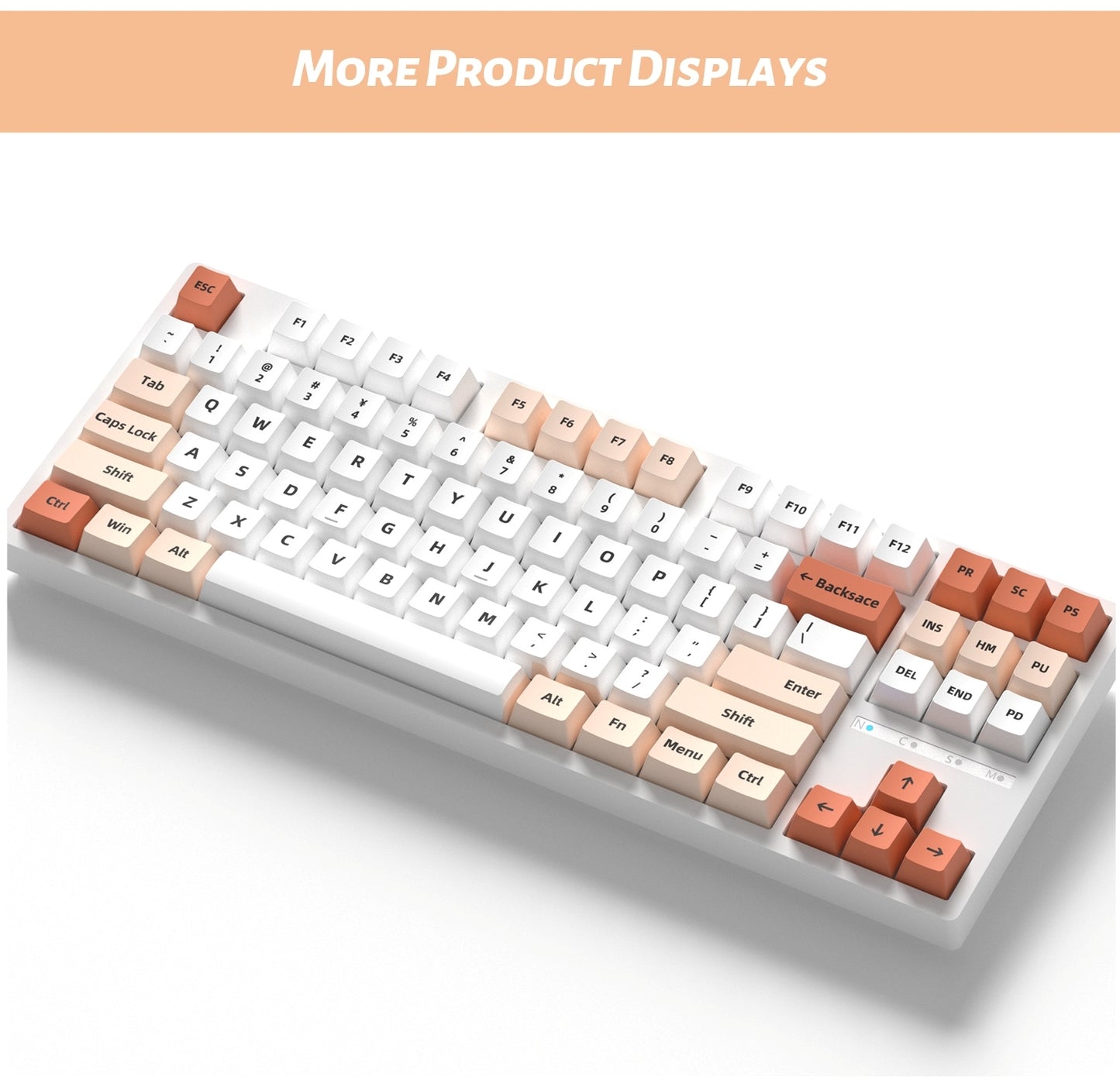 Caramel Warm Glow Cherry Dye Sub PBT Keycaps