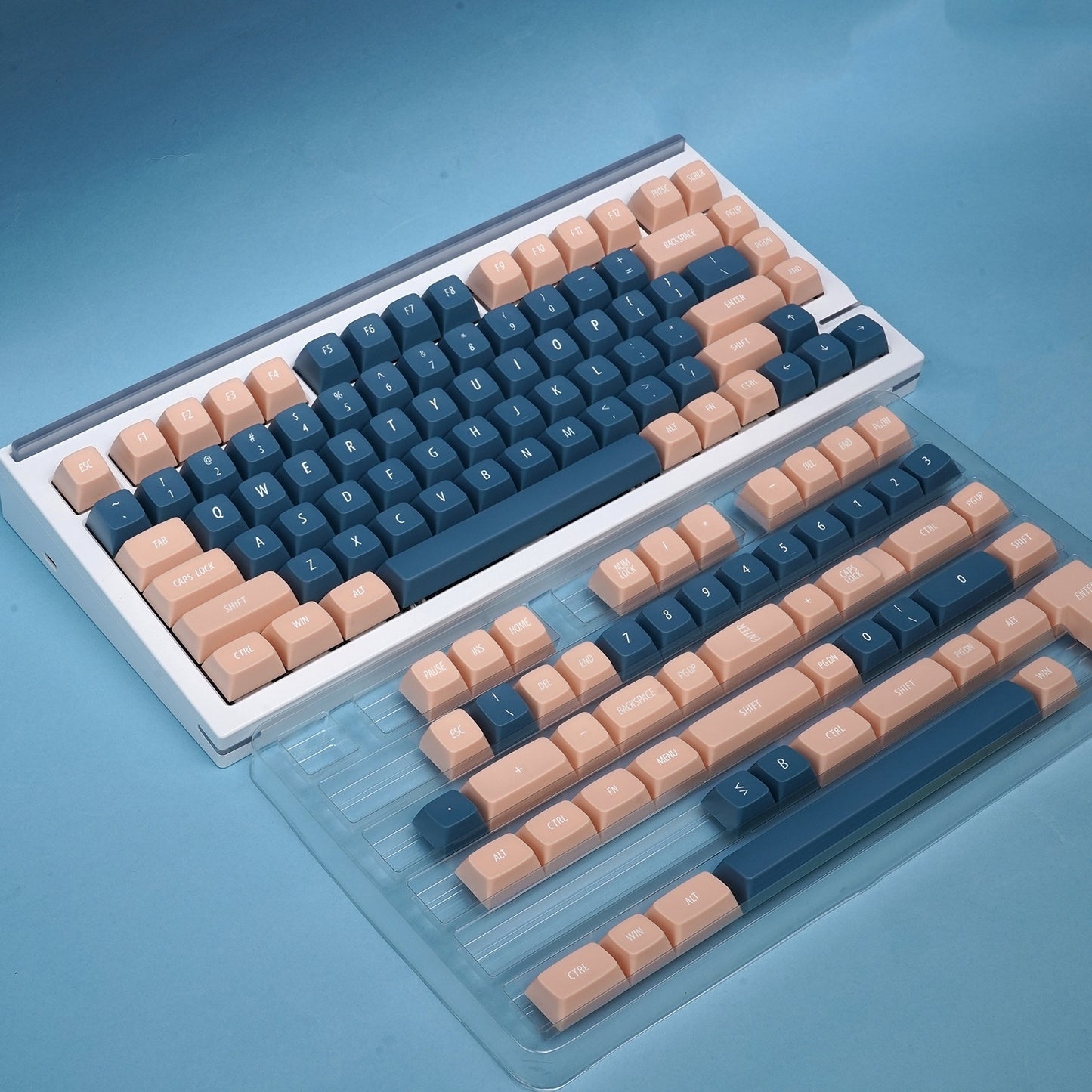 IDOBAO Retro EMA  Moon Blue Profile Doubleshot Keycaps