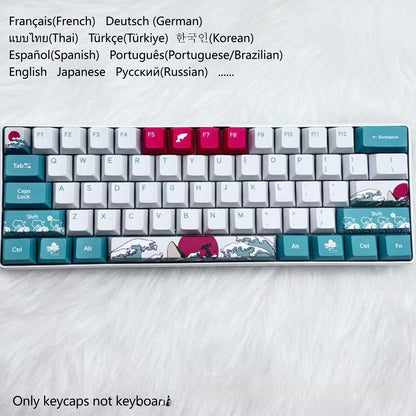 Coral Sea Cherry PBT Keycaps