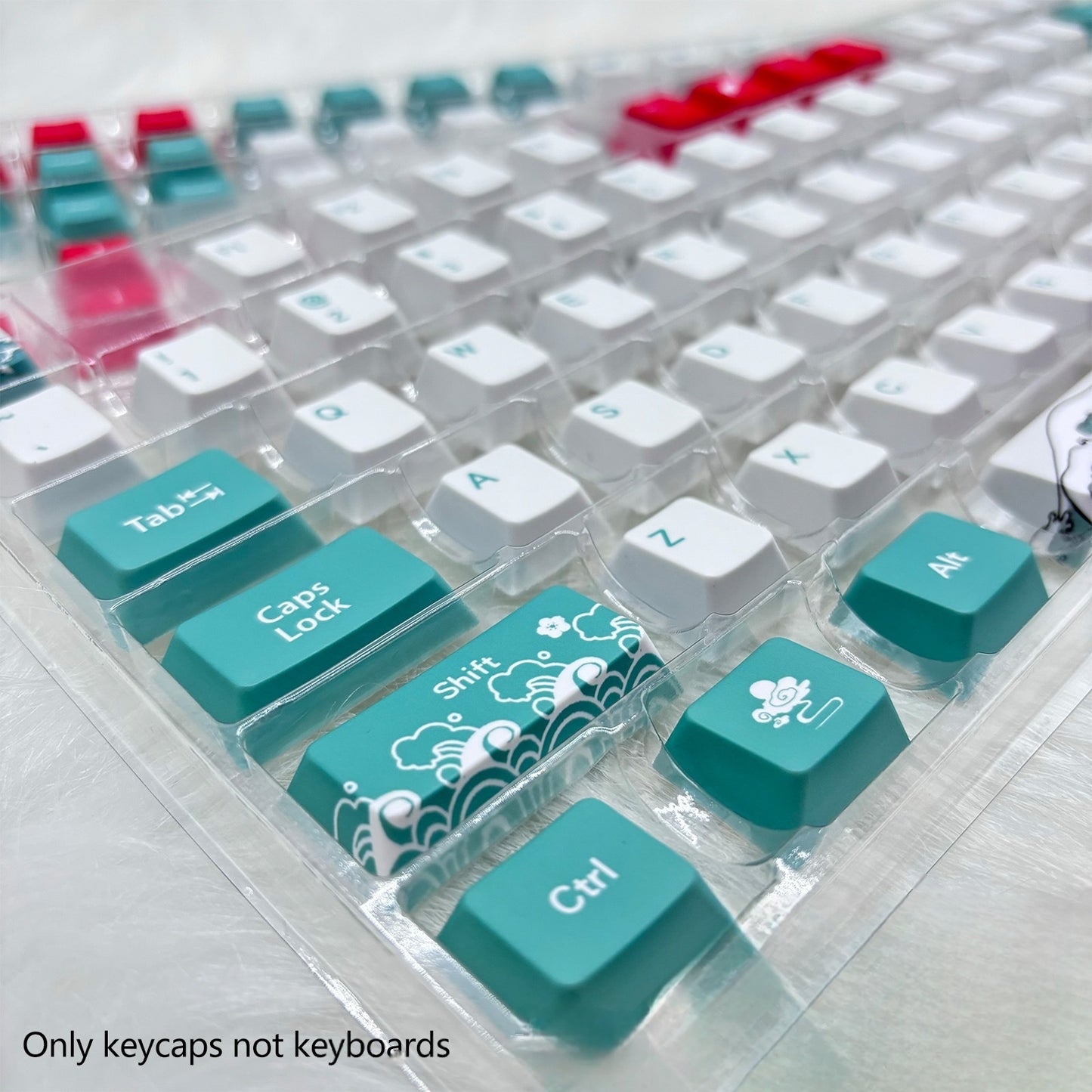 Coral Sea Cherry PBT Keycaps