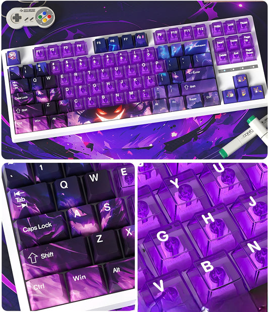 Gengar Dual Tone Extended  PBT PC Cherry Keycaps