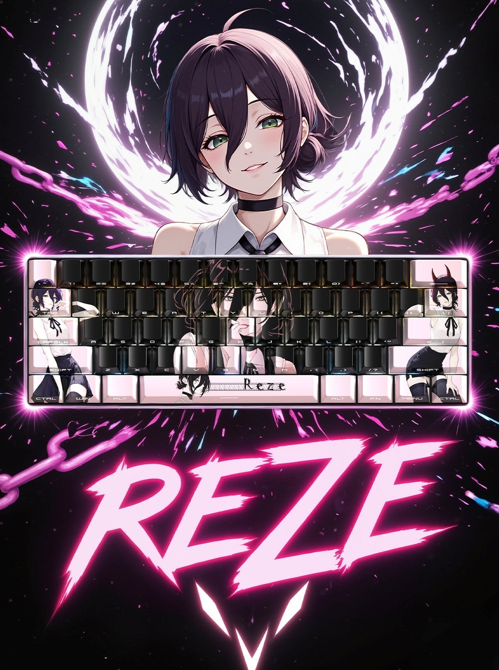 Reze Quality Cherry Side Backlit PBT Keycaps