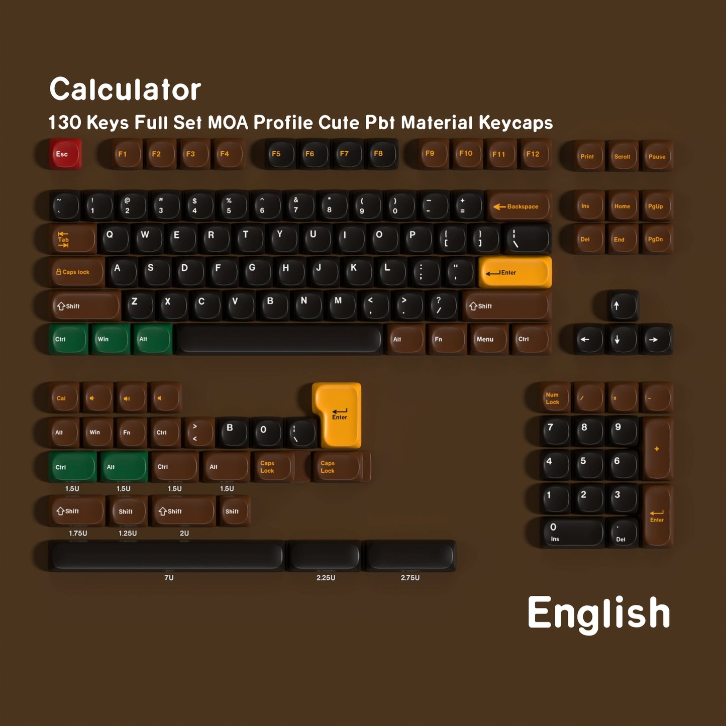 Calculator Moa PBT Keycaps