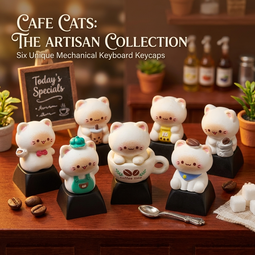 Cafe Cats Artisan Series Keycaps