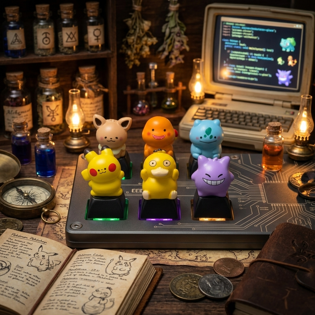 Pokemon Series Artisan Keycaps