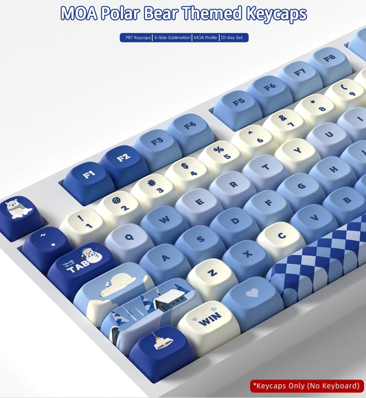 Polar Bear MOA PBT Keycaps