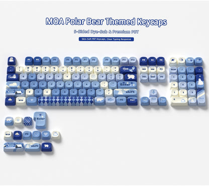 Polar Bear MOA PBT Keycaps