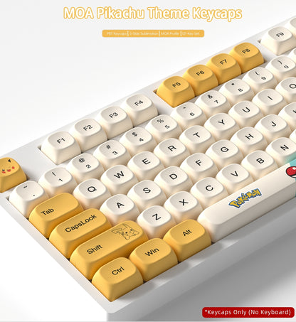 Pikachu Pokemon MOA PBT Keycaps