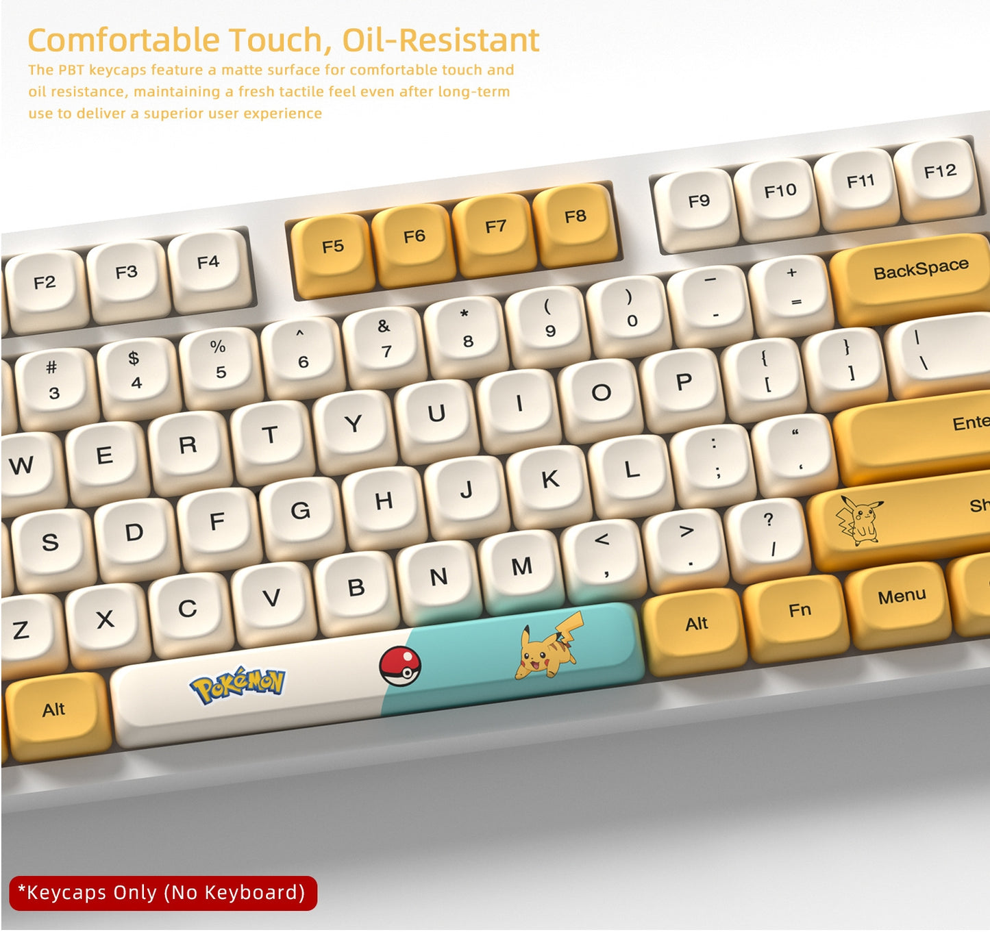 Pikachu Pokemon MOA PBT Keycaps