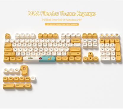 Pikachu Pokemon MOA PBT Keycaps