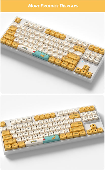Pikachu Pokemon MOA PBT Keycaps