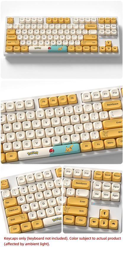 Pikachu Pokemon MOA PBT Keycaps